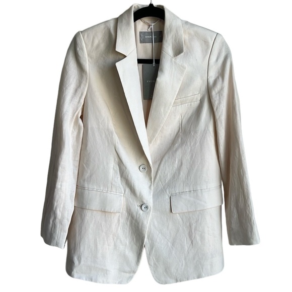 Everlane The Linen Oversized Blazer in Canvas - Picture 3 of 16